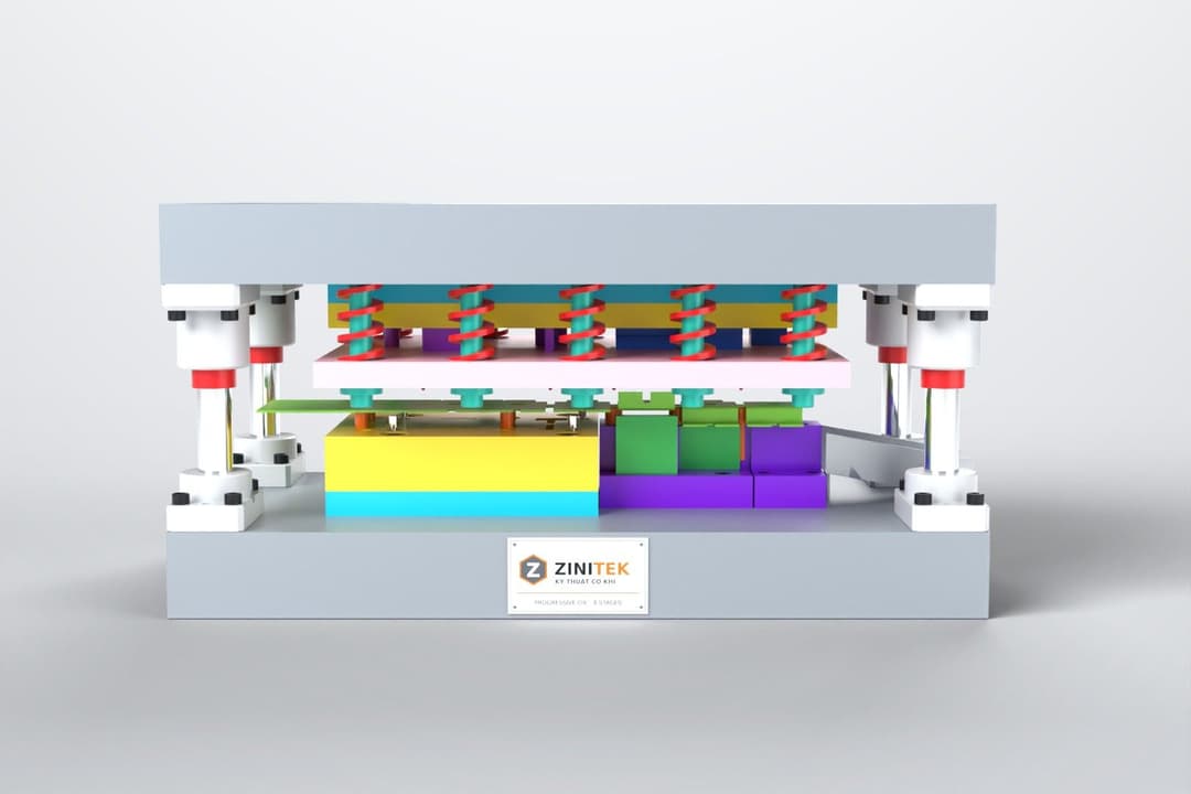 8-Station Progressive Die for a Steel U-Channel Bracket 2