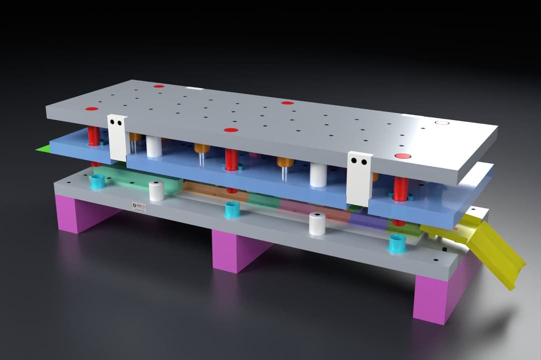 11-Station Progressive Die for a Sheet-Steel Bracket 1