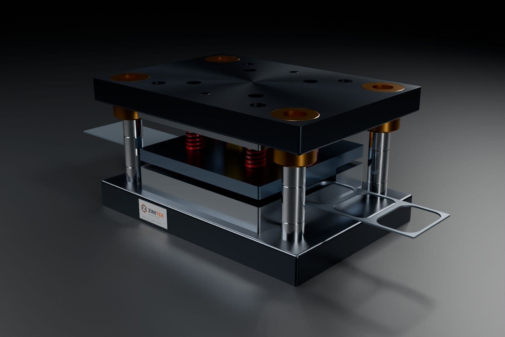 Blanking Die with Movable Stripper for 50 × 70 mm Blanks