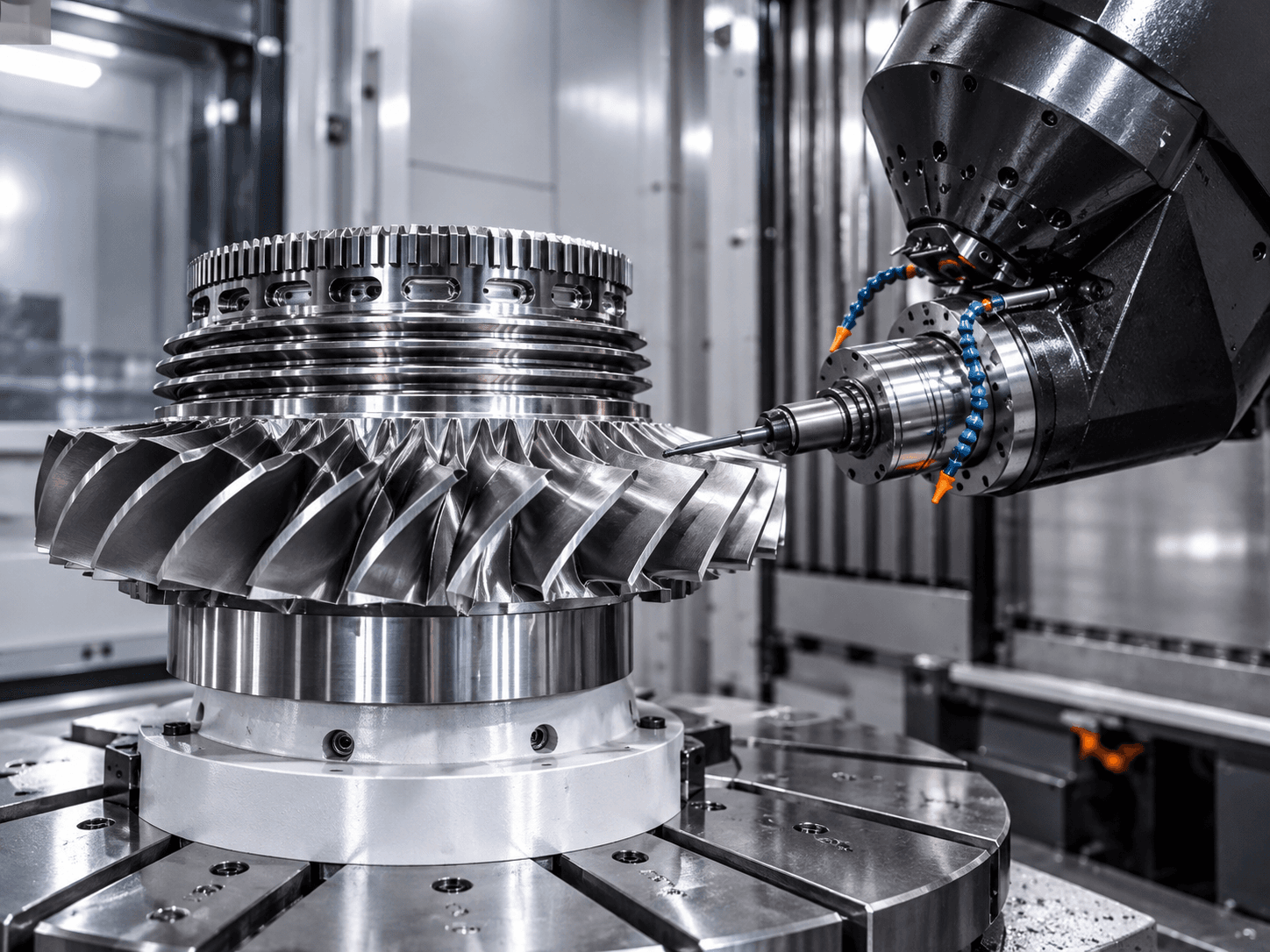 Xu hướng gia công CNC 5 trục trong sản xuất linh kiện hàng không vũ trụ.