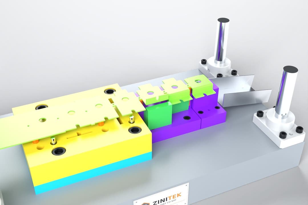 8-Station Progressive Die for a Steel U-Channel Bracket 3