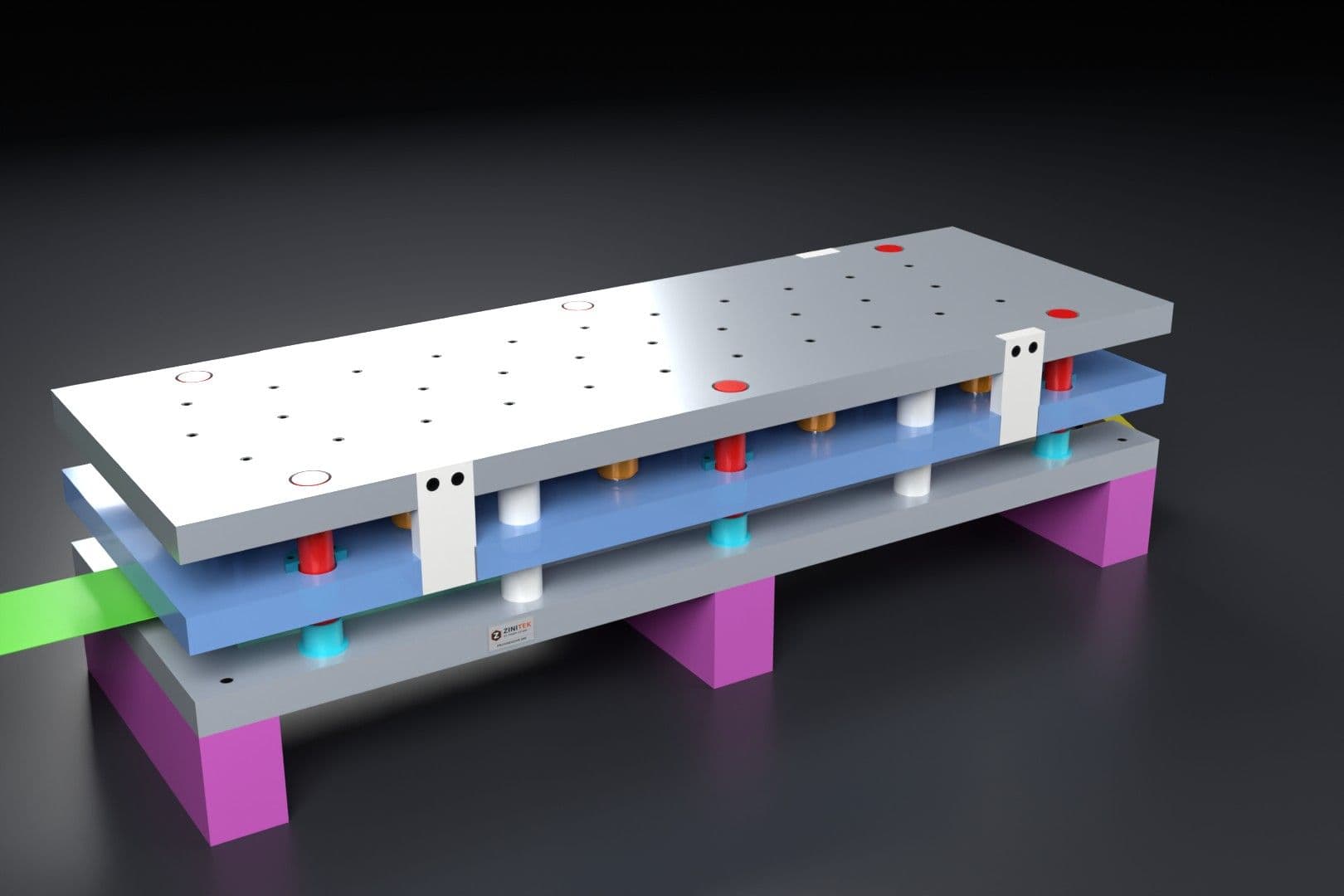 11-Station Progressive Die for a Sheet-Steel Bracket